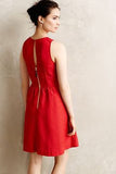 Anthropologie Red Teahouse Dress By Tabitha Size 10 - Designer-Find Warehouse - 2