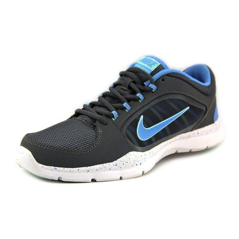 Nike Flex Trainer 4 Dark Grey Medium Mint University Blue Running Shoes Size 8 - Designer-Find Warehouse - 1