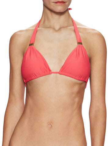 SOFIA by ViX Womens Pink Solid Tube Top Padded Bikini Top Size M - Designer-Find Warehouse - 1