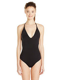 Roxy KVJO Black Juniors Wrapsody Deep-V One-Piece Swimsuit Size XS - Designer-Find Warehouse - 1