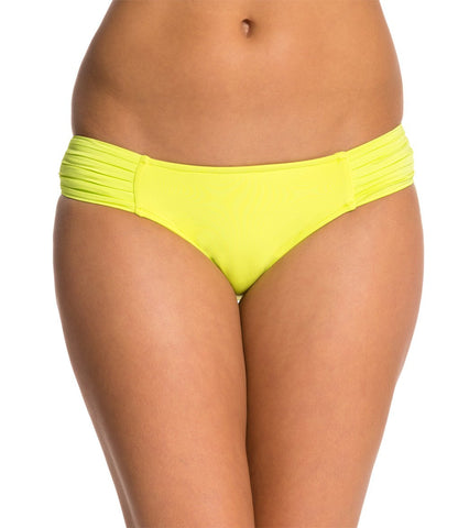 Seafolly Womens Chartreuse Goddess Separates Pleated Hipster Bikini Bottoms Size 12 - Designer-Find Warehouse - 1