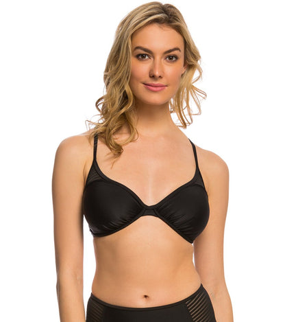 Body Glove 3950615D Black Solo Underwire Padded Bikini Top Size E Cup - Designer-Find Warehouse - 1