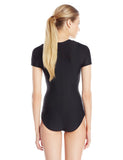 Next Swimwear Womens Black Inner Chakra Manhattan Zip One Piece Swimsuit Size Small - Designer-Find Warehouse - 2