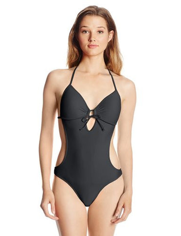 Body Glove Swimwear Womens Black Smoothies Sexylicious Love Bra One-piece Monkini Swimsuit Size XL - Designer-Find Warehouse - 1