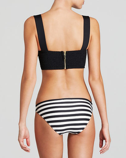 kate spade new york Georgica Beach Stripe Bralette Bikini Top Size Large - Designer-Find Warehouse - 2