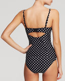 DKNY Womens Black Lets Hear It For The Dots Lingerie Tankini Top Size M - Designer-Find Warehouse - 3