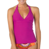 Prana Womens Purple Lahari Swimsuit Tankini Top Size Medium - Designer-Find Warehouse - 1