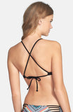 Rip Curl Black Mystic Tribe Cross Back Triangle Bikini Top Size S - Designer-Find Warehouse - 2