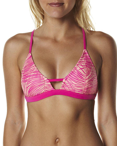 Roxy Swimwear Womens Pink Reef Break Strappy Bikini Top Size XL - Designer-Find Warehouse - 1