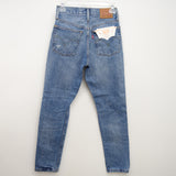 Levi's 501 0008 Blue Ripped Skinny High Rise Denim Jeans Size 00S / 24 x 28