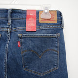 Levi's 711 0025 Womens Medium Blue Ripped Knees Skinny Jeans Size 10M / 30