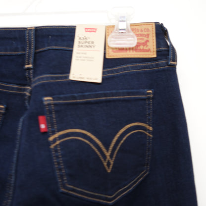 Levi's 535 0200 Womens Dark Blue Super Skinny Denim Jeans Size 10L / 30 x 32