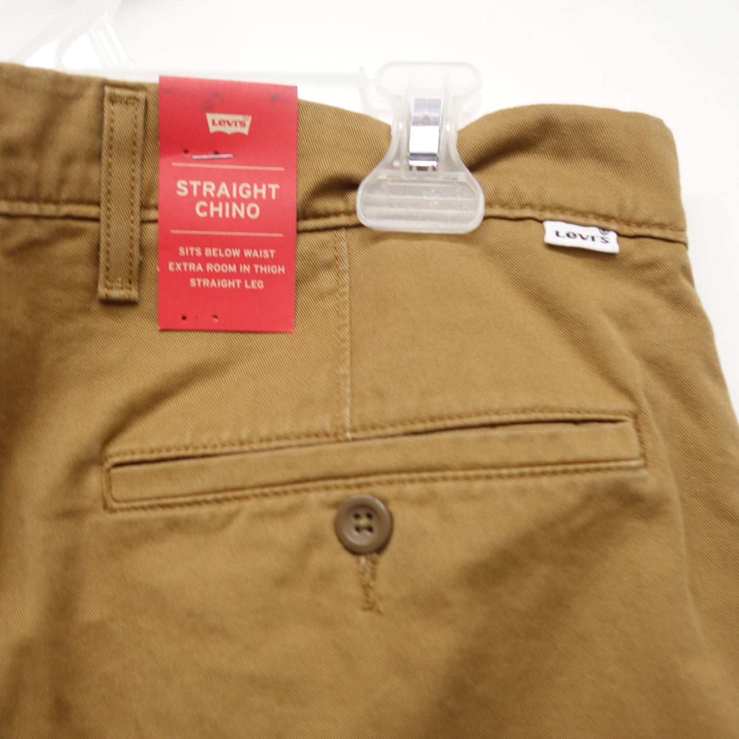 Levi's Mens Straight Stretch Ginger Khaki Twill Chino Dress Pants Size 34 x 32