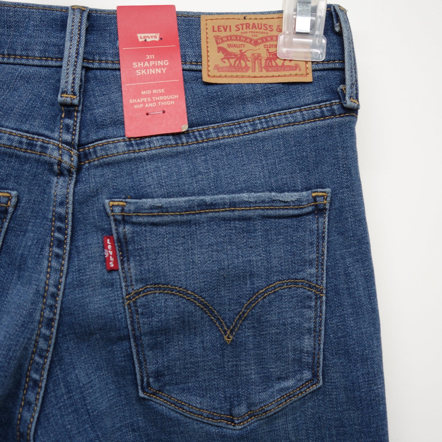 Levi's 311 0074 Shaping Medium Blue Denim Slim Skinny Denim Jeans Size 0M / 25 x 30