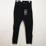Levi's 501 0067 Black Skinny High Rise Denim Jeans Size 0M / 25 x 30
