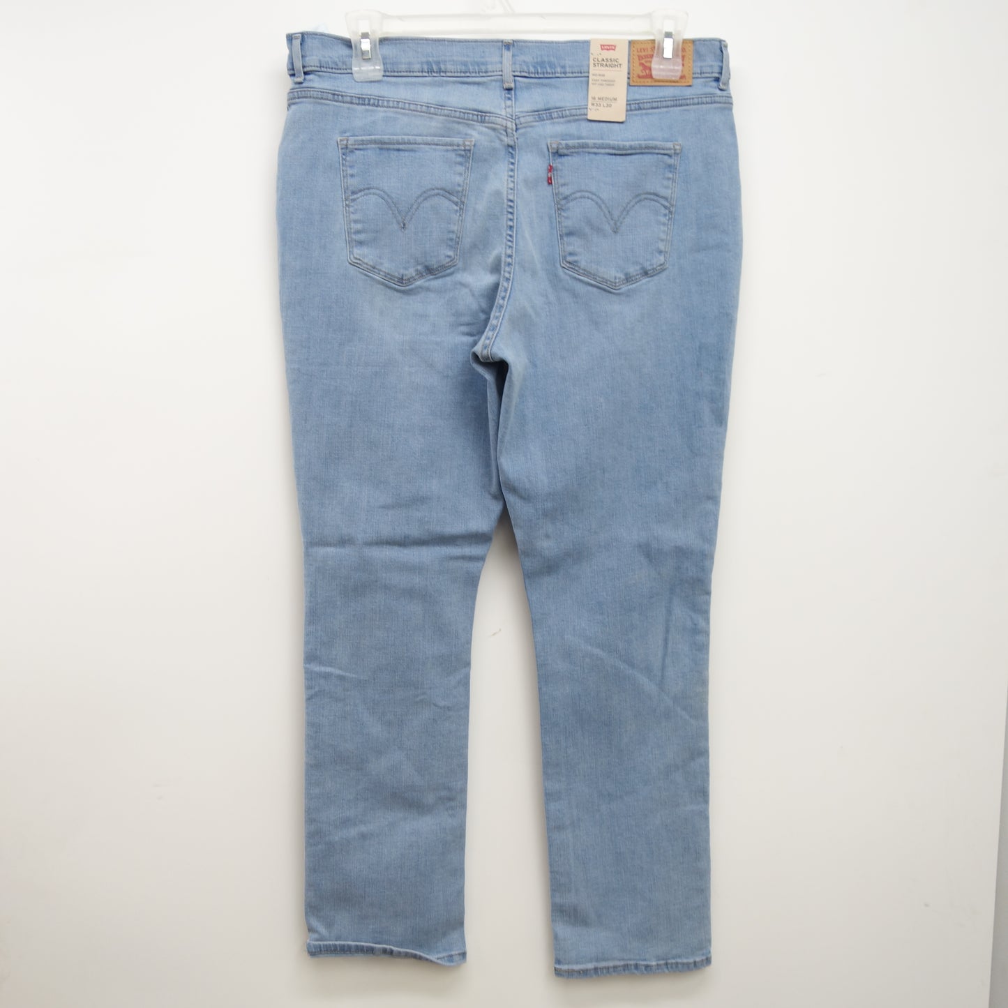 Levi's Womens Classic Straight Leg Mid Rise Blue Denim Jeans Size 16M / 33 x 30