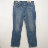 Levi's Womens 505 0147 Blue Wash Straight Leg Denim Jeans Size 16M / 33 x 32