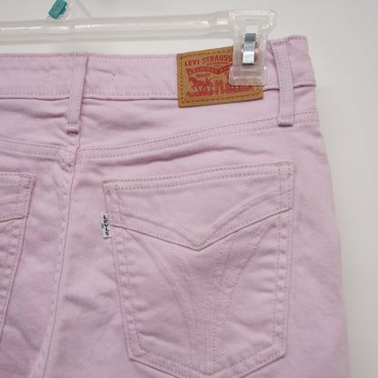 Levi's 721 0003 Womens Pastel Pink Wash Vintage High Rise Skinny Jean Size 6M / 28