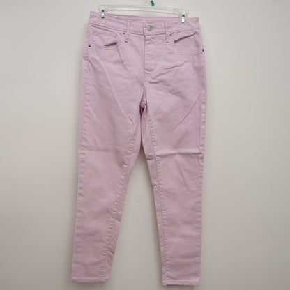 Levi's 721 0003 Womens Pastel Pink Wash Vintage High Rise Skinny Jean Size 6M / 28