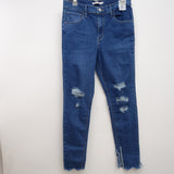 Levi's 720 0034 Womens Dark Blue Ripped High Rise Skinny Denim Jeans Size 12M / 31 X 30