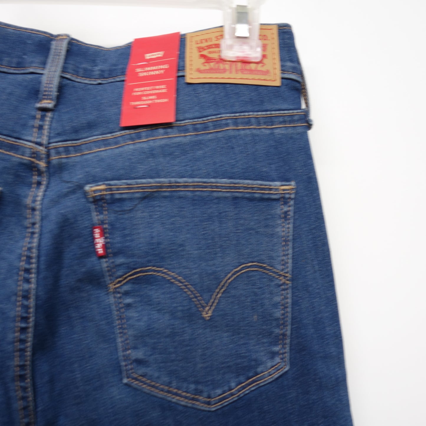 Levi's Womens Slimming Skinny Medium Blue Denim Jeans Size 10L / 30 x 32