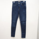 Levi's 720 0002 Womens Dark Blue High Rise Skinny Denim Jeans Size 4M / 27 X 30