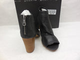 Steven By Steve Madden Black Perforated Normandi Peep Toe Booties Size 9.5 - Designer-Find Warehouse - 4