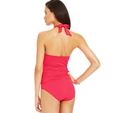 DKNY Swim Womens Coral Halter Swimsuit Tankini Top Size XS - Designer-Find Warehouse - 2