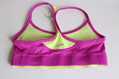 Champion C9 Womens Purple / Yellow Neon Reversible Elastic Waist Band Compression Sports Bra XS - Designer-Find Warehouse - 2