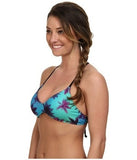 Carve Designs Swimwear Womens Criss Cross Back Palms Tamarindo Bikini Top Size L - Designer-Find Warehouse - 2