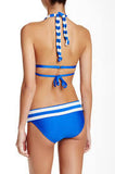 Ella Moss Cabana Blue Banded Bikini Bottoms Size Small - Designer-Find Warehouse - 2