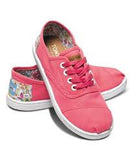 Toms Youth 10001285 Pink Inked Heel Patch Youth Cordones Shoes Size 3 - Designer-Find Warehouse - 2