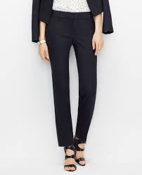 Ann Taylor Black Signature Flat Front Dress Pants Size 12 - Designer-Find Warehouse