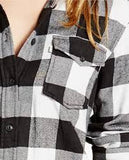 Levi's Womens Boyfriend Shirt Jacket Flannel Blouse Tunic Size L - Designer-Find Warehouse - 2