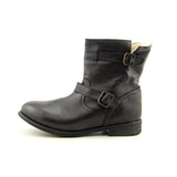 Zigi Soho Imrie Black Moto Faux Shearling Lining Boots Booties Size 11 - Designer-Find Warehouse - 1