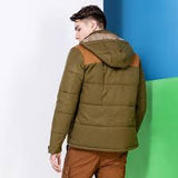 Levi's Mens Olive Green Stitch Hooded Thick Jacket Coat Size Medium
