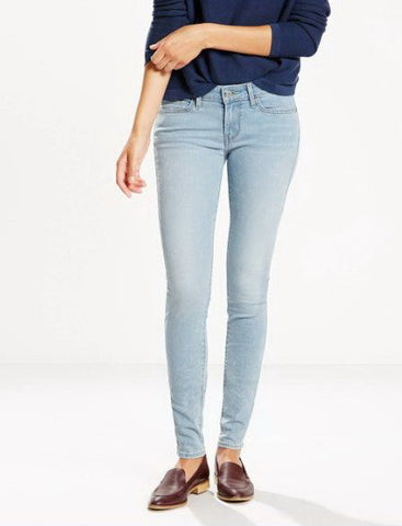 Levi's Womens 711 Skinny Light Wash Slim Denim Jeans Size 27 X 32 - Designer-Find Warehouse - 1