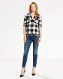 Levi's Womens Boyfriend Shirt Jacket Flannel Blouse Tunic Size L - Designer-Find Warehouse - 1