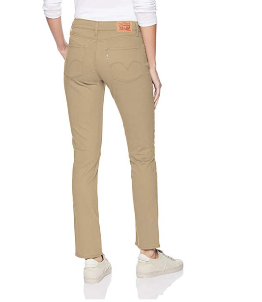 Levi's Womens Khaki Classic Mid Rise Skinny Stretch Denim Jeans Size 4M / 27 x 30