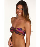 Calvin Klein Pink Glow Striped Bandeau Bikini Size XL - Designer-Find Warehouse - 2