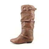 Steve Madden Brown Leather Kikii Slouch Riding Boots Size 7.5 - Designer-Find Warehouse - 2